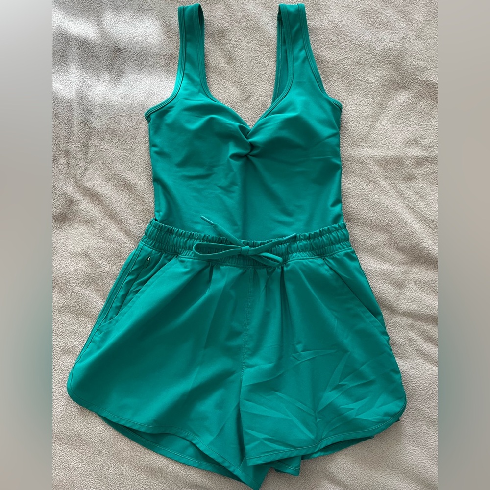 YPB Teal Active Romper